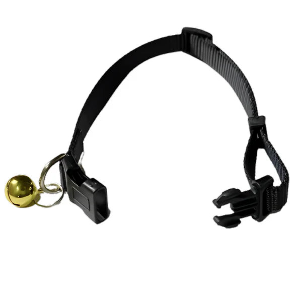 Adjustable Collar with Bell for Cats & Kittens (Black)
