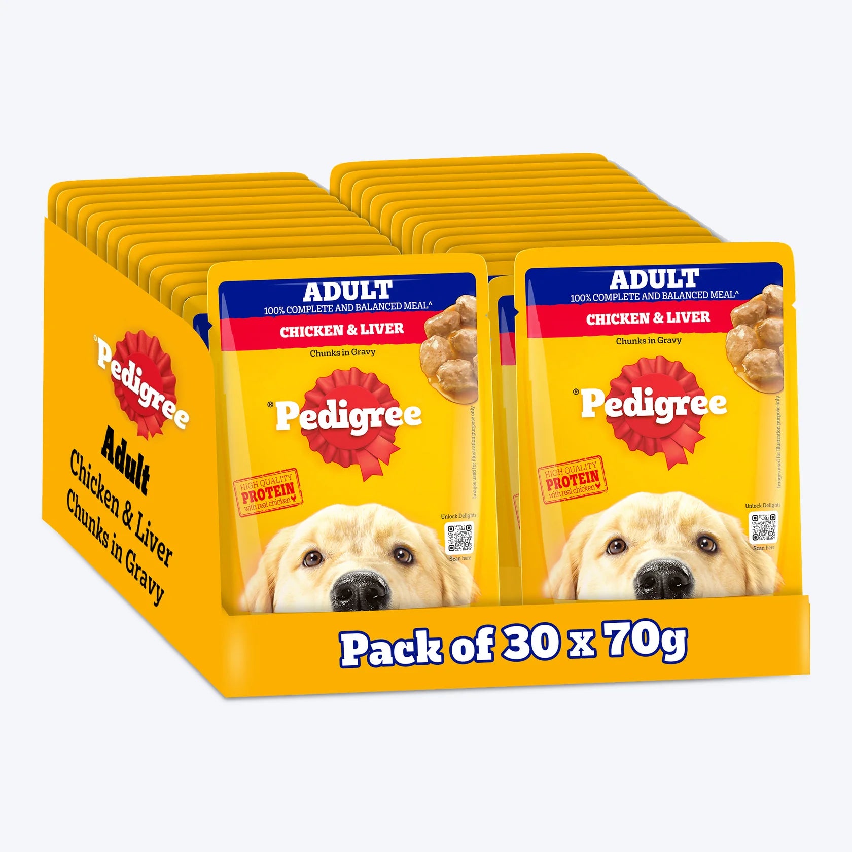 Pedigree Chicken & Liver Chunks in Gravy Adult Wet Dog Food - 70 g