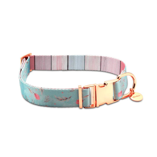 Printed Polyester Adjustable Pet Collar for Dogs