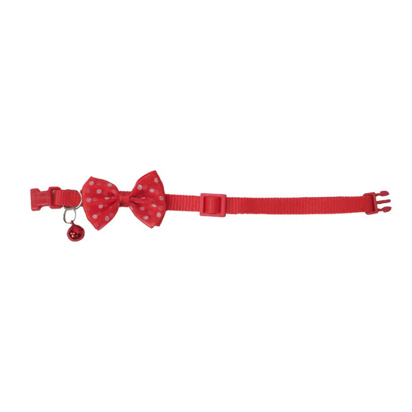 Collar with Bow for Dogs and Cats (Red)