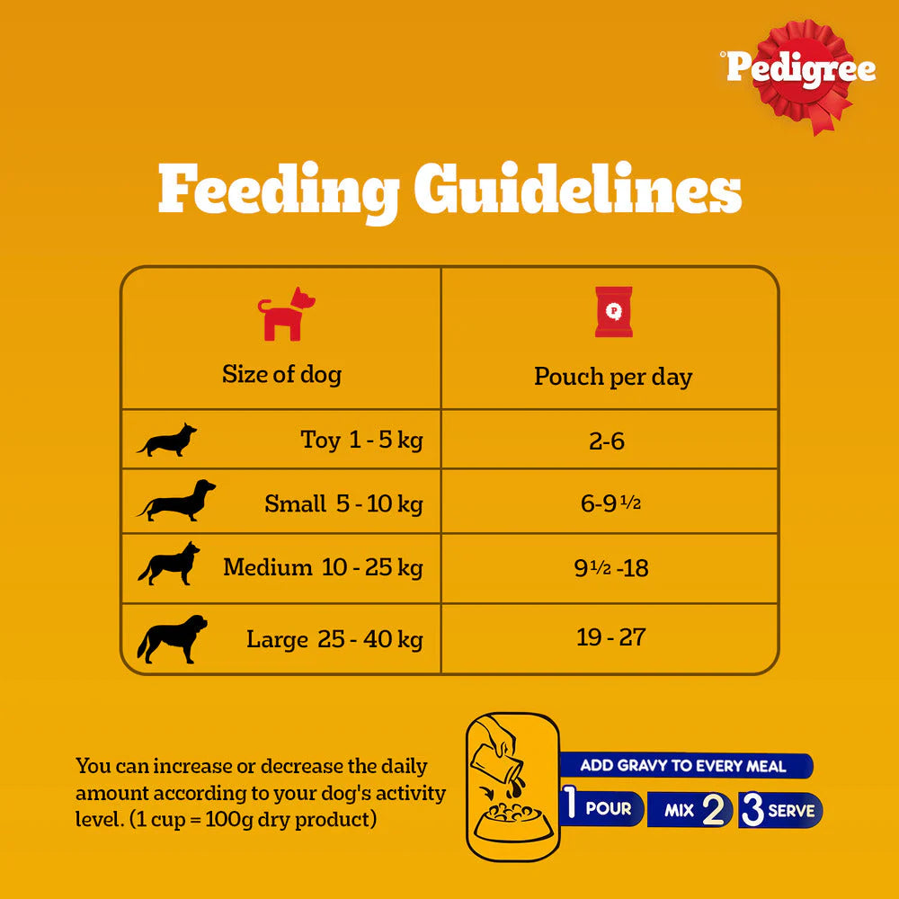 Pedigree Chicken & Liver Chunks in Gravy Adult Wet Dog Food - 70 g