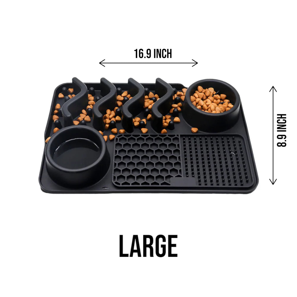 Lick Mat for Dogs and Cats (Black)